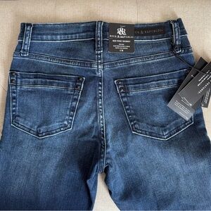 Rock & Republic Mid Rise Skinny Jeans - Deep Blue